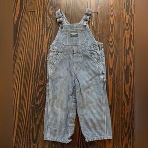 OshKosh B'gosh Blue and White Striped Overalls, size 24 months